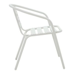 DINING TABLE VERGO-TADE, WHITE METAL, 60X70 CM