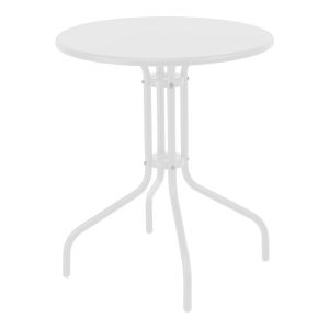 DINING TABLE VERGO-TADE, WHITE METAL, 60X70 CM