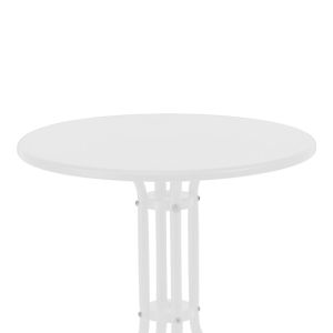DINING TABLE VERGO-TADE, WHITE METAL, 60X70 CM
