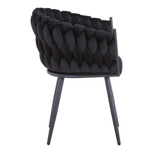 Dining table Vivian-stoyen 5 pcs black velvet - black marble �120x75cm
