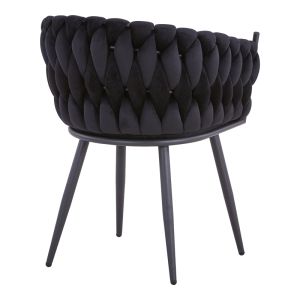 Dining table Vivian-stoyen 5 pcs black velvet - black marble �120x75cm