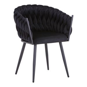 Dining table Vivian-stoyen 5 pcs black velvet - black marble �120x75cm