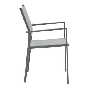 Dining table Watson - Confidence set of 3 metal in anthracite shade 70x70x70cm