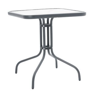 Dining table Watson - Confidence set of 3 metal in anthracite shade 70x70x70cm