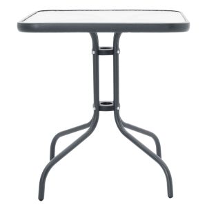 Dining table Watson - Confidence set of 3 metal in anthracite shade 70x70x70cm