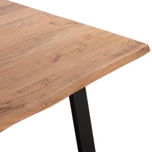 Dining table solid acacia with black legs Hm8500,11