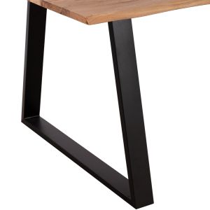 Dining table solid acacia with black legs Hm8500,11