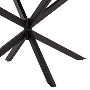 Dining table acacia solid wood-black metal base 160x90x74.5hcm Hm11882