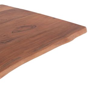 Dining table acacia solid wood-black metal base 160x90x74.5hcm Hm11882