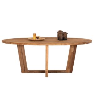 Oval dining table Hm9558 solid teak wood, 209x109x80cm