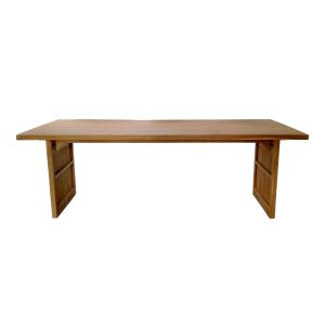 Zebra teak dining table in natural shade 220x100x75cm