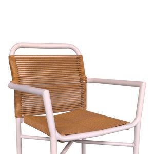 Трапезна маса клитон - комплект от 5 алуминиеви части в бял цвят, 80x80x74cm