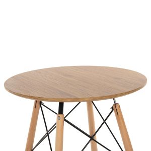 Round dining table Minimal Art Wood Hm0060,04 MDF beech color D60χ76cm
