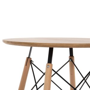 Round dining table Minimal Art Wood Hm0060,04 MDF beech color D60χ76cm