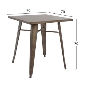 Metal dining table 70x70x76 Hm0607,04