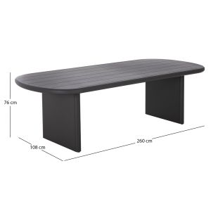 Absolution oval dining table