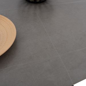 Dining table top technical stone gray metal legs Hm9308,03