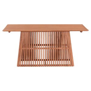 Rectangular dining table Frantz Hm9916 mindi solid wood in natural color 160x79.5x76.5hcm.