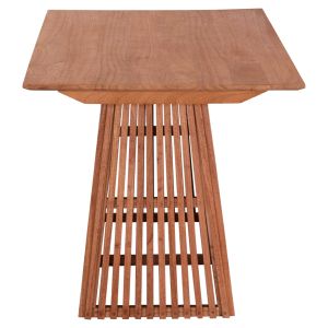 Rectangular dining table Frantz Hm9916 mindi solid wood in natural color 160x79.5x76.5hcm.