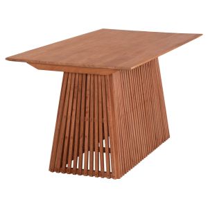 Rectangular dining table Frantz Hm9916 mindi solid wood in natural color 160x79.5x76.5hcm.