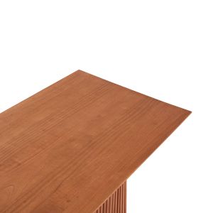 Rectangular dining table Frantz Hm9916 mindi solid wood in natural color 160x79.5x76.5hcm.