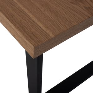 Rustic dining table with Mdf top, oak veneer Hm9012