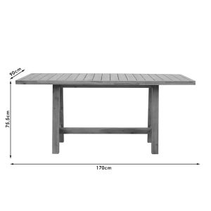 Dining table with 6 chairs/garden set, solid acacia wood