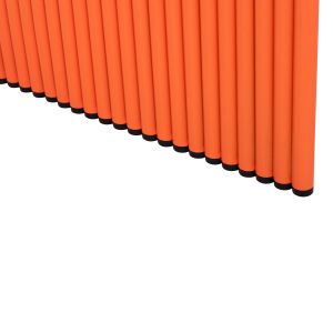 Dining table Intrepid series Hm6330.09 aluminum in orange 121x70x70hcm