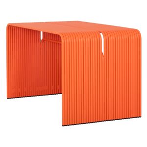 Dining table Intrepid series Hm6330.09 aluminum in orange 121x70x70hcm
