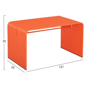 Dining table Intrepid series Hm6330.09 aluminum in orange 121x70x70hcm