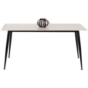 Dining table technical stone white marble color Hm8588,02 160x80x76cm