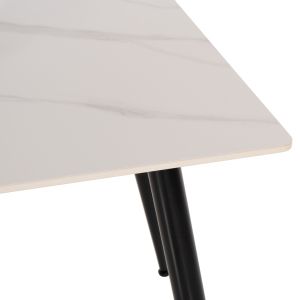 Dining table technical stone white marble color Hm8588,02 160x80x76cm