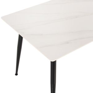 Dining table technical stone white marble color Hm8588,02 160x80x76cm