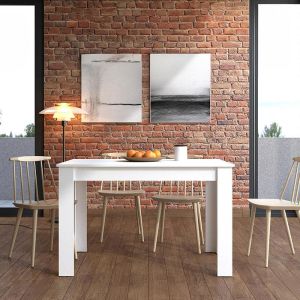 Hamar dining table in white with dimensions 120x80x77cm