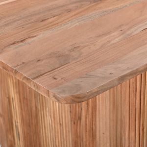 Dining table, solid acacia wood in natural color, 200x100x76 cm