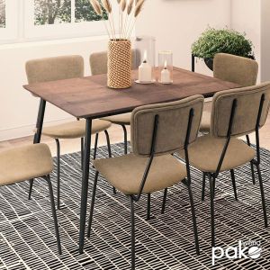 Extendable dining table Shazam walnut color 120-160x80x76cm