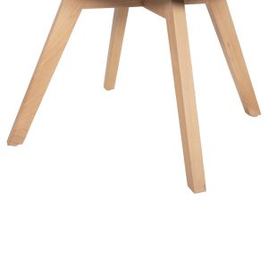 Трапезно кресло Rex бежово-сива дамаска -крака от буково дърво масив 53x60x93hcm Hm9847,04