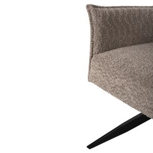 Трапезно кресло Zorin бежова дамаска-черна метална база 64x66x94,5hcm Hm9846,07