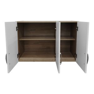Lego three-door wardrobe in Sonoma-white color 90x41.5x60cm
