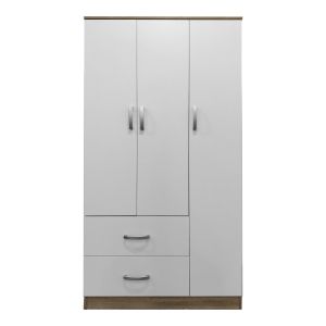 Three-door wardrobe with 2 drawers Lego in Sonoma-white color 90x42x180cm
