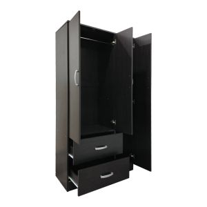 Three-door wardrobe with 2 drawers Lego in wenge color 90x42x180cm