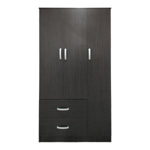 Three-door wardrobe with 2 drawers Lego in wenge color 90x42x180cm