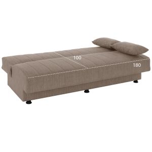 Three-seater sofa Andri with beige fabric Hm3239.04