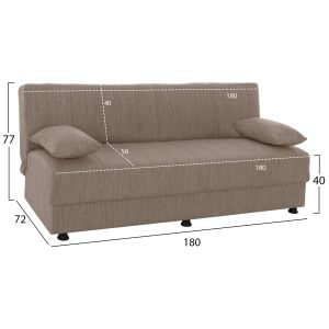 Three-seater sofa Andri with beige fabric Hm3239.04