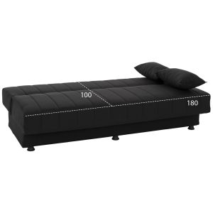 Three-seater sofa Andri with black fabric Hm3239,01