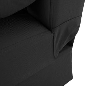 Three-seater sofa Andri with black fabric Hm3239,01