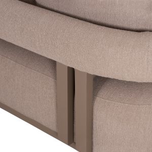 Three-seater sofa Deckard Sm6462.01 dark gray aluminum and fabric 230x92x67cm.