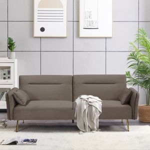 Three-seater sofa Flick brown textile ε9445,1