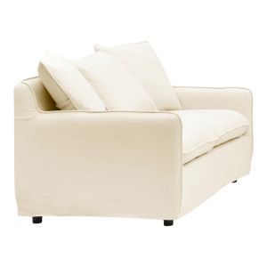 Three-seater sofa Interest beige fabric with pillows 196x85x90cm