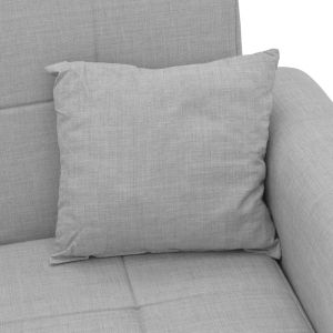 Lincoln three-seater sofa with storage space light gray fabric 225x85x90cm